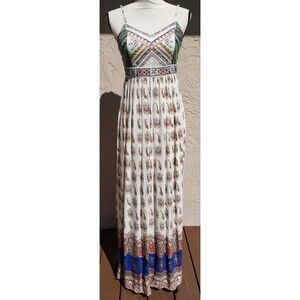 Altard State Womens Dress Size Small Aztec Floral Smocked Maxi Boho 13829AS